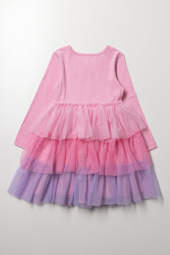 Barbie Tiered Tulle Dress Pink (2)