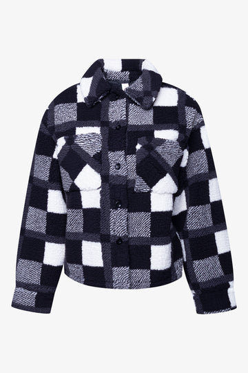 Check Shacket Black And White