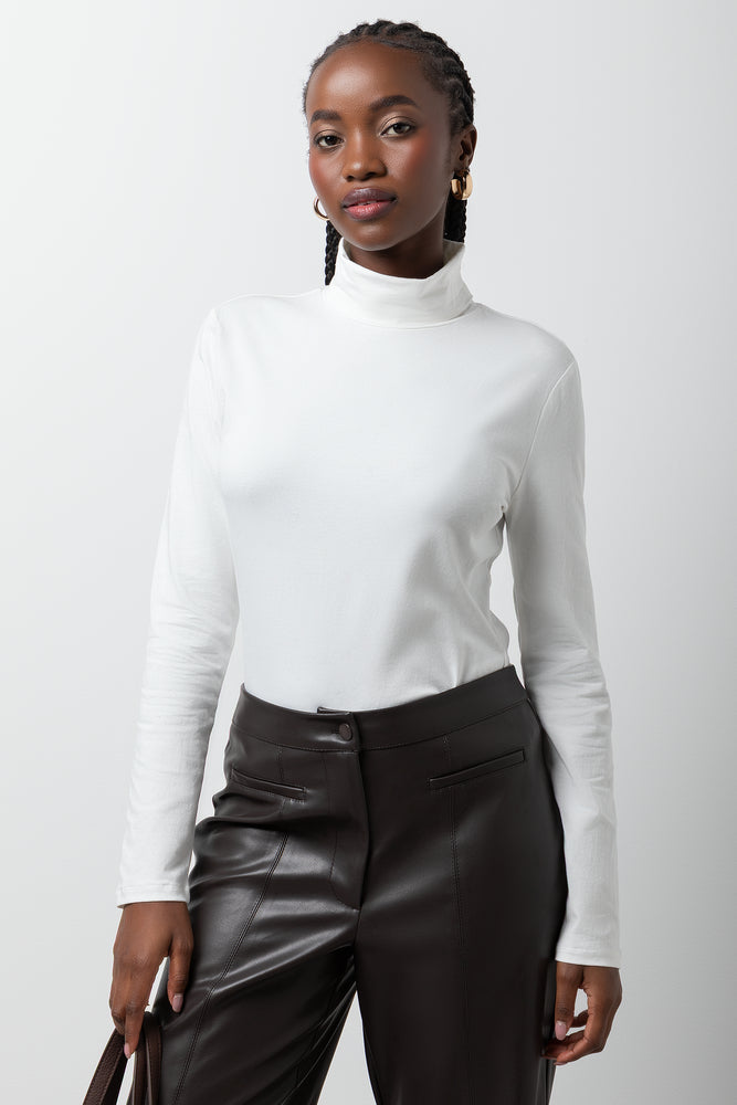 Long Sleeve Poloneck White | Tops & T-Shirts | Ackermans