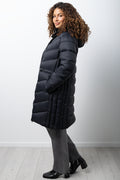 Fur Hooded Puffer Jacket Black (1)