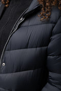 Fur Hooded Puffer Jacket Black (2)