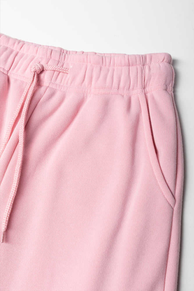 Wide Leg Cargo Trackpants Pink (1)