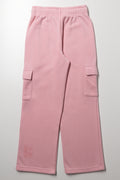 Wide Leg Cargo Trackpants Pink (2)