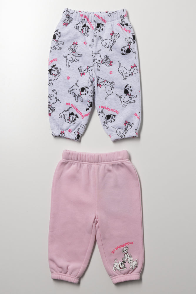101 Dalmations 2 Pack Trackpants Pink