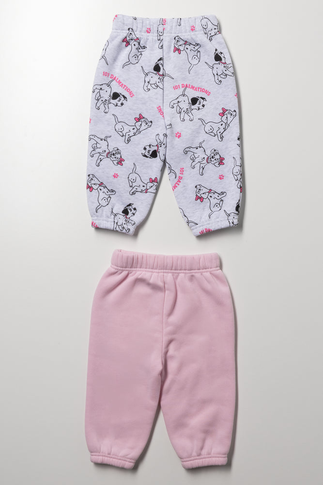 101 Dalmations 2 Pack Trackpants Pink (2)