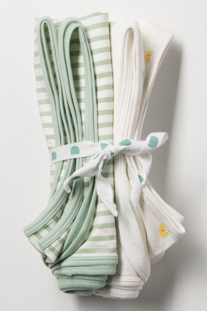 2 Pack Receiver Blankets Green