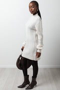 Cable Bodycon Dress Cream (1)