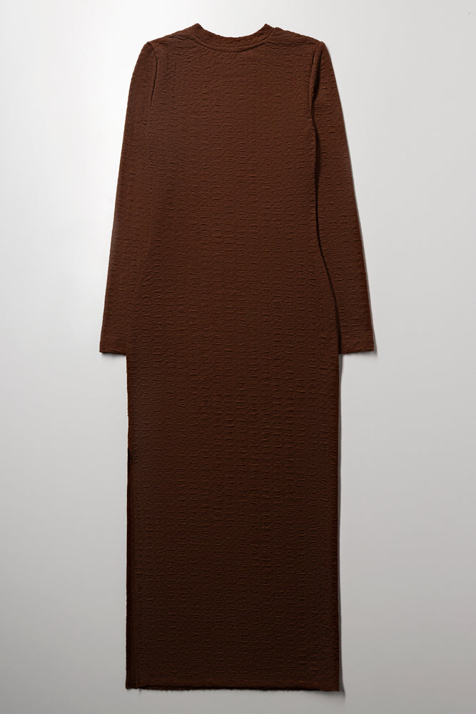 Long Sleeve Dress Brown (2)