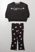 Happiness Leggings Set Dark Grey