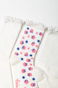 3 Pack Floral Anklet Socks Multicolour (1)