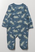 Crocodile Babygrow Teal (2)