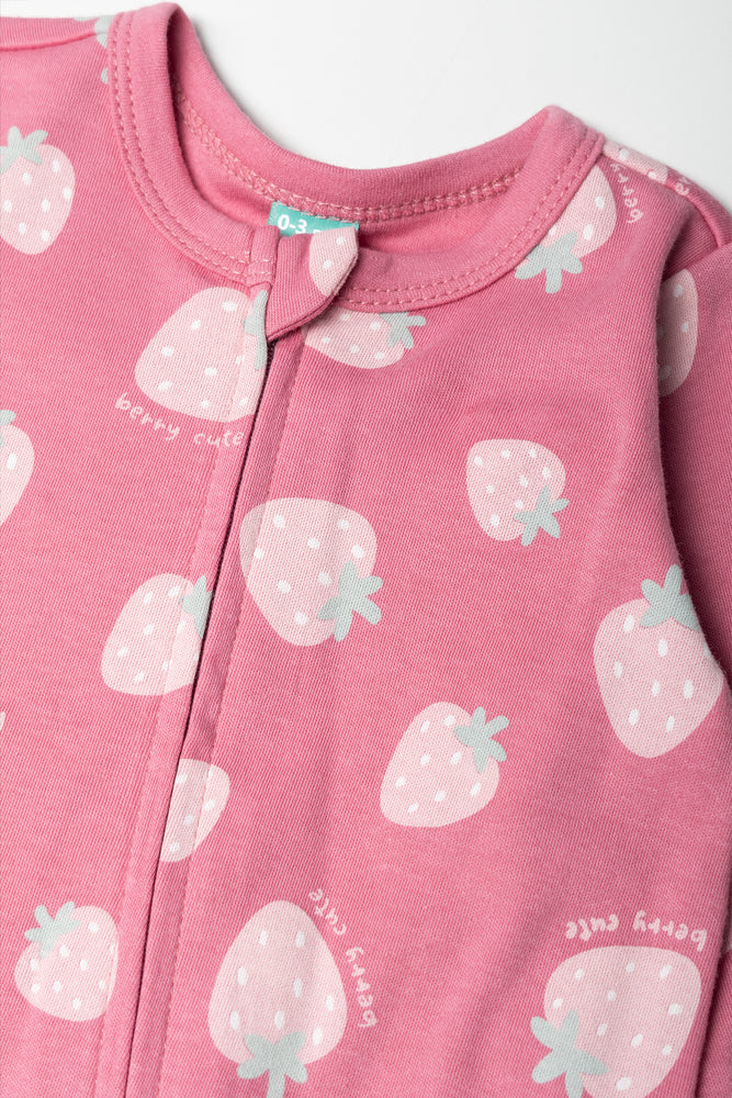 Strawberry Babygrow Pink