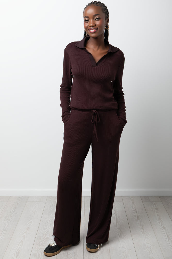 Knit Pants Brown