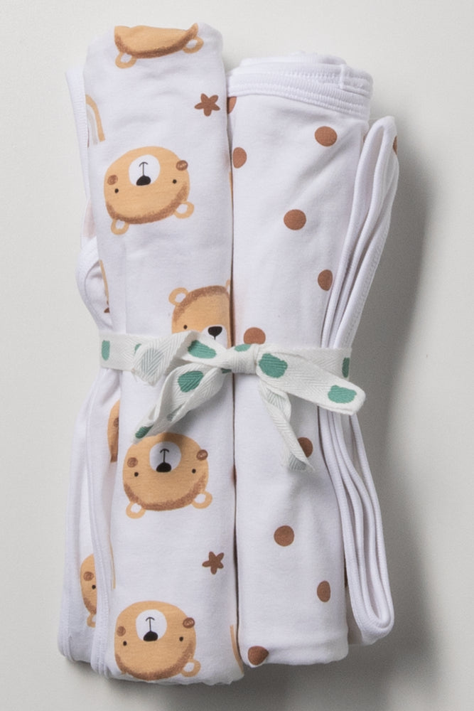 2 Pack Receiver Blankets White
