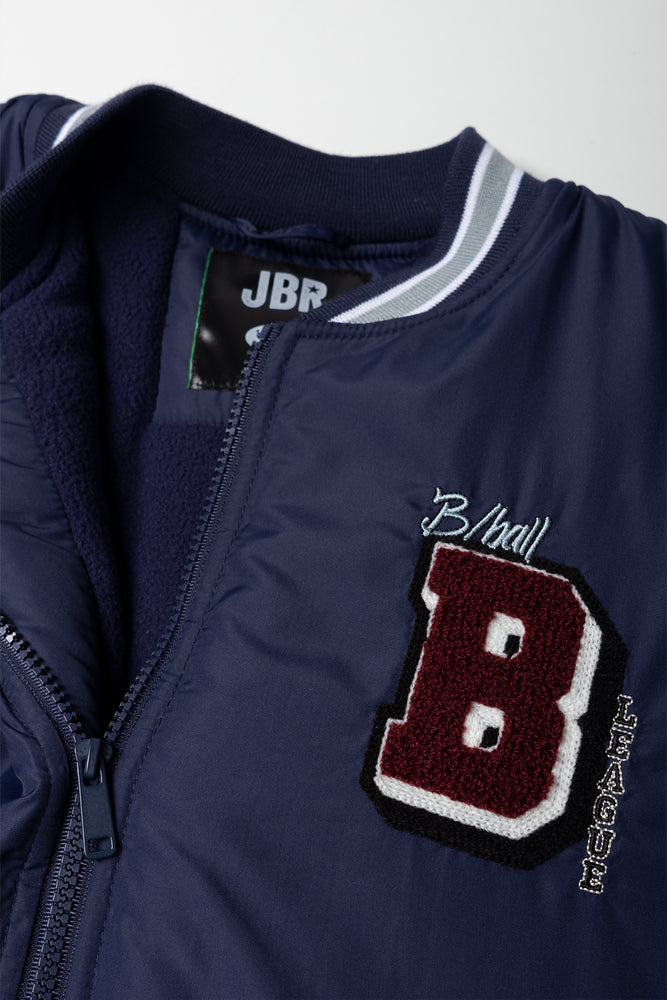 Baseball Jacket Burgundy And Navy