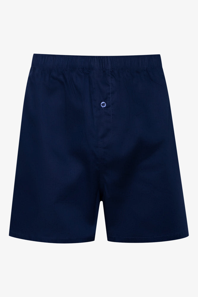 3 Pack Woven Boxers Burgundy, Check & Navy (1)
