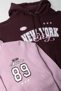 2 Pack New York Hoodies Pink And Brown (1)