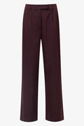 Pinstripe Pull On Pants Burgundy