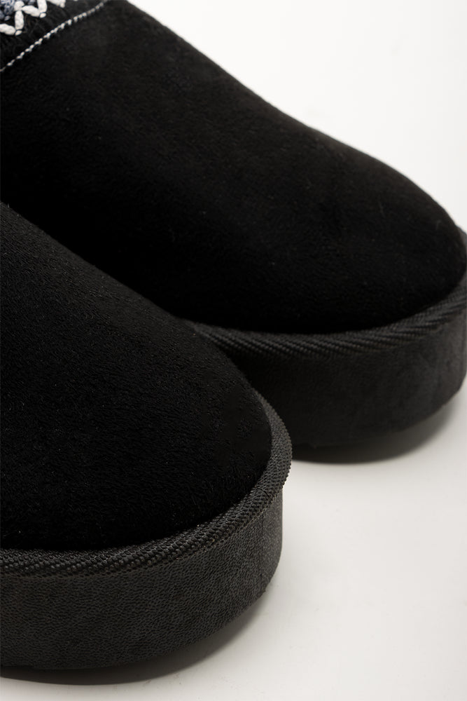 Platform Slippers Black (2)