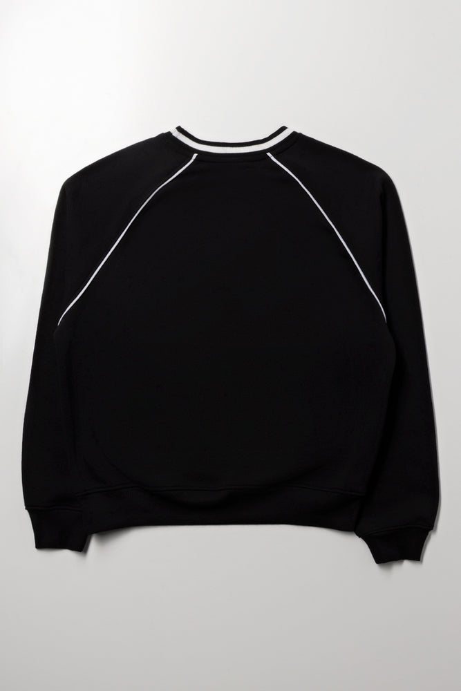 Crew Neck Tracktop Black (2)