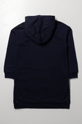 Bow Hooded Sweat Dress navy (2)