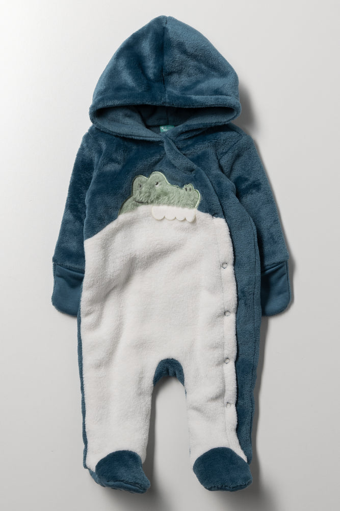 Crocodile Babygrow Teal