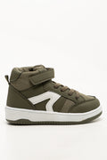 Contrast High Top Sneakers Green (1)
