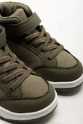 Contrast High Top Sneakers Green (2)