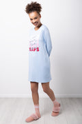 Naps Are My Love Language 2 Pack Long Sleeve Sleepshirts Blue (4)