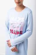 Naps Are My Love Language 2 Pack Long Sleeve Sleepshirts Blue (6)