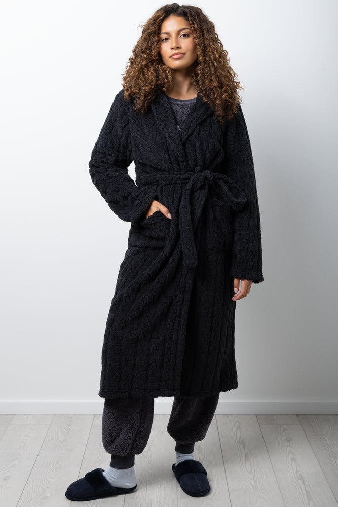 Sherpa Gown Black