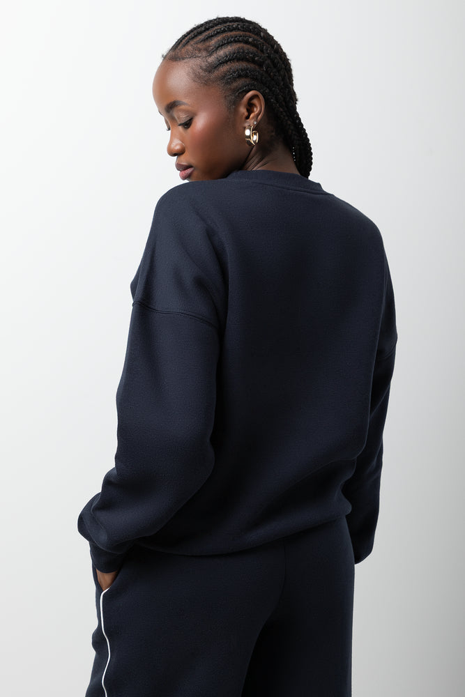 Printed Crewneck Navy (2)
