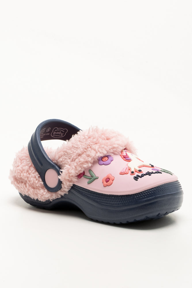 Unicorn Fur Clogs Navy (1)