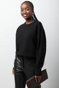Long Sleeve Crew Neck Jersey Black