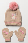 Taupe Nala Hat and Mittens Set