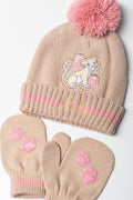 Taupe Nala Hat and Mittens Set (1)
