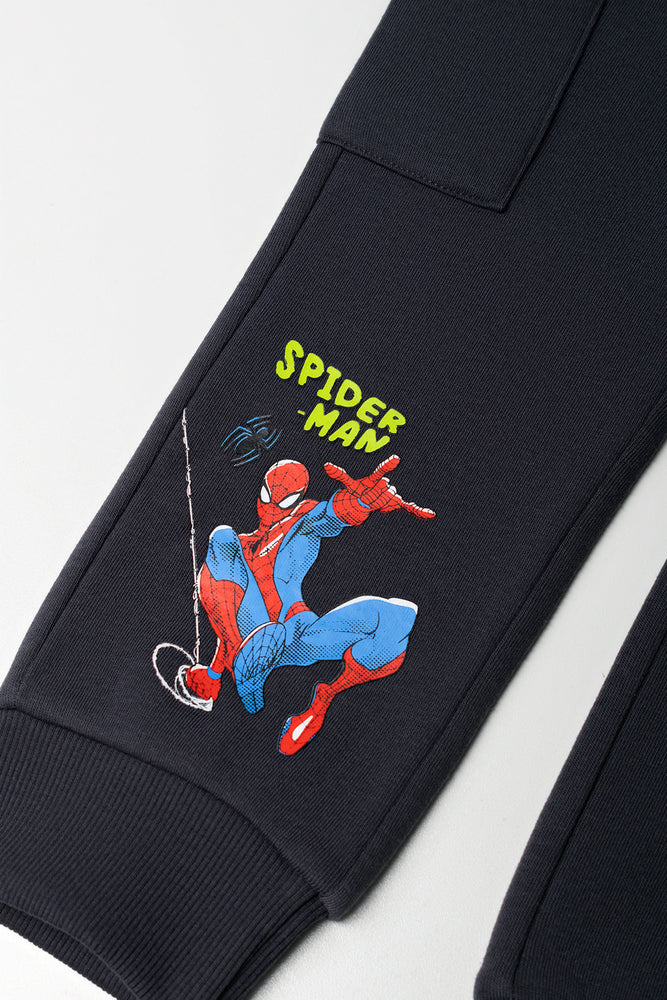 Spider-Man Cargo Trackpants Dark Grey (2)