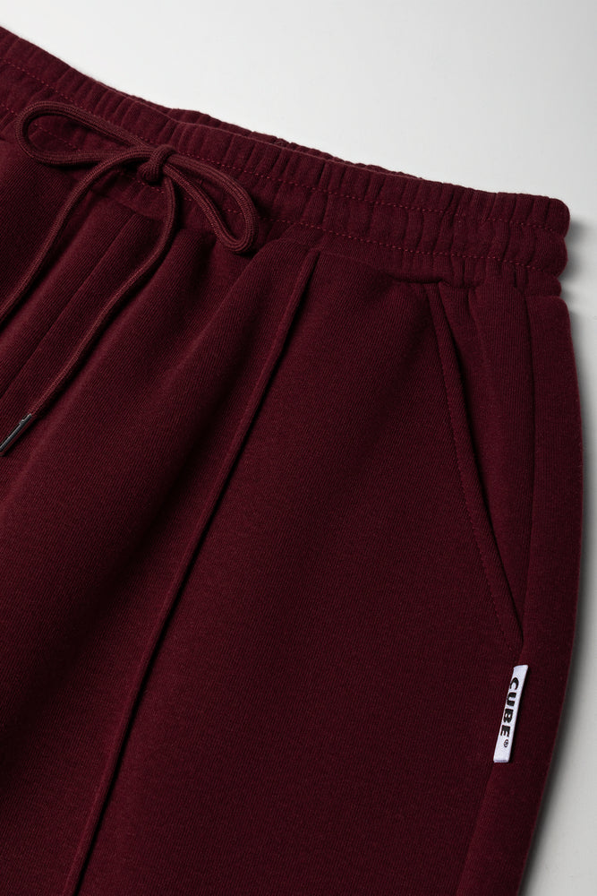 Wide Leg Trackpants Burgundy
