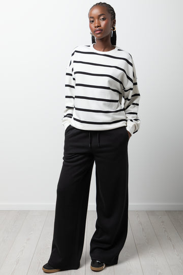 Wide Leg Jogger Trackpants Black