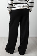 Wide Leg Jogger Trackpants Black (2)