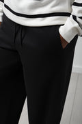Wide Leg Jogger Trackpants Black (3)