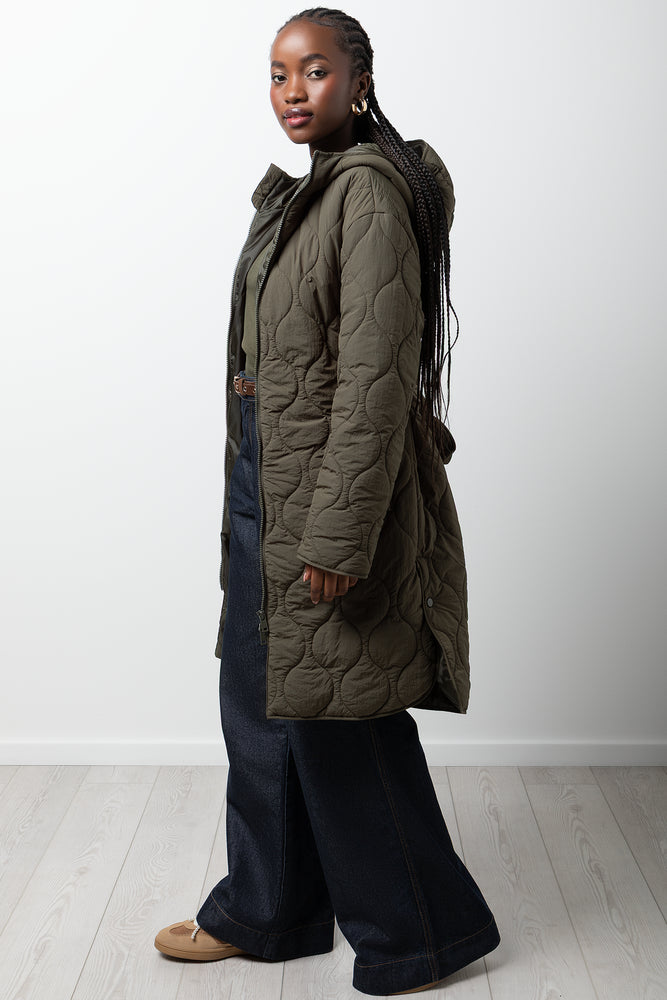 Quilted Puffer Jacket Green