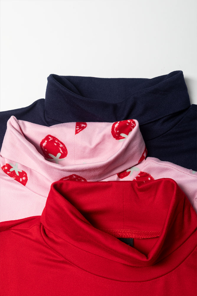 3 Pack Strawberry Polonecks Red And Navy (1)