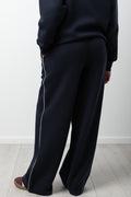 Wide Leg Jogger Trackpants Navy (2)