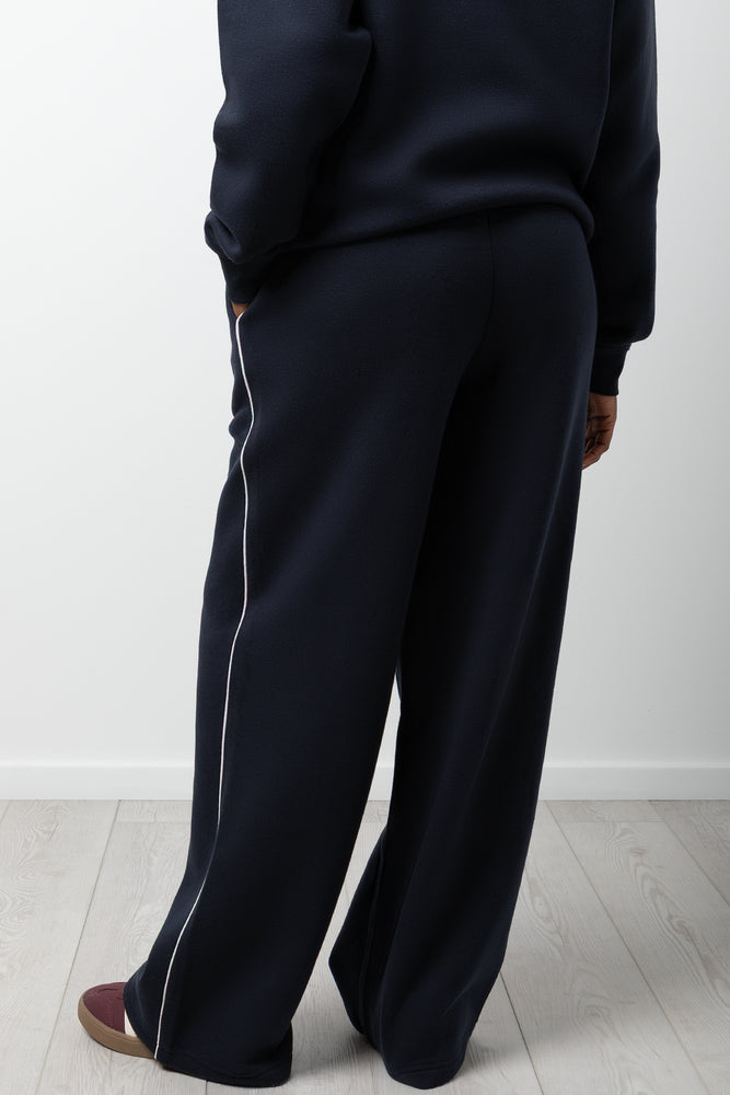 Wide Leg Jogger Trackpants Navy (2)