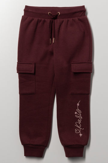 Paris Jogger Trackpants Burgundy