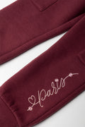 Paris Jogger Trackpants Burgundy (1)