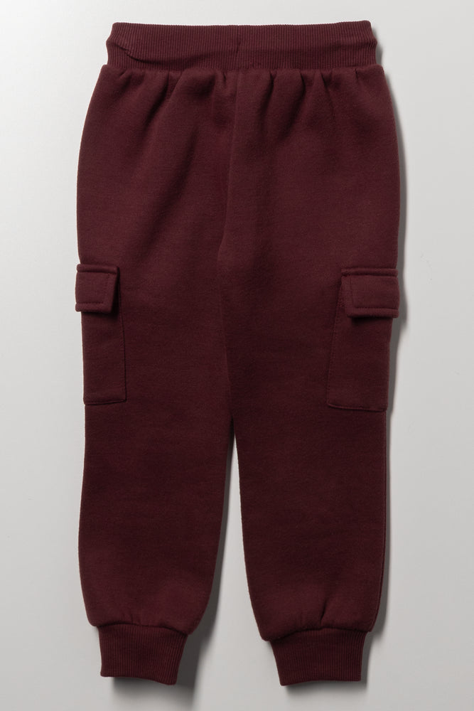 Paris Jogger Trackpants Burgundy (2)