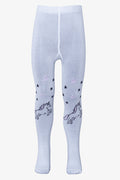 2 Pack Printed Tights Navy & White (1)
