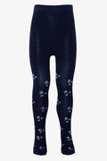 2 Pack Printed Tights Navy & White (2)